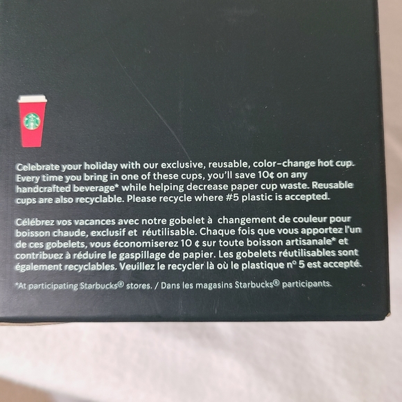 Starbucks Color Changing reusable cups 6 NIB - Picture 3 of 4